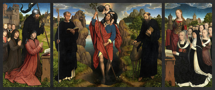 Saint Christopher Altarpiece, Moreel Triptych Painting by Hans Memling ...
