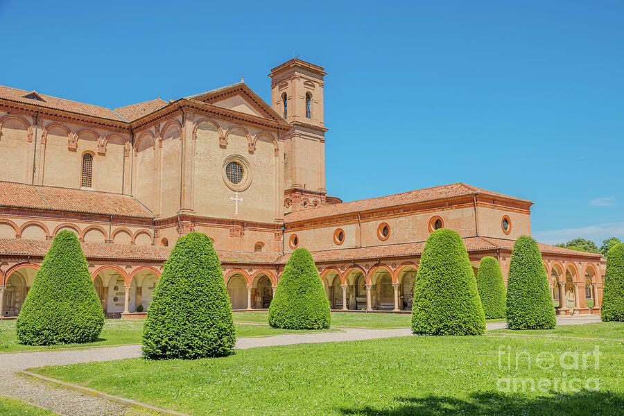 Saint Christopher church of Charterhouse of Ferrara showing its cloister and facade on a sunny day Digital Art by Benny Marty Saint Christopher church of Charterhouse of Ferrara showing its cloister and facade on a sunny day Digital Art by Benny Marty