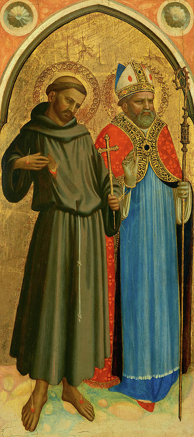 Saint Francis and a Bishop Saint, 1420 Painting by Fra Angelico