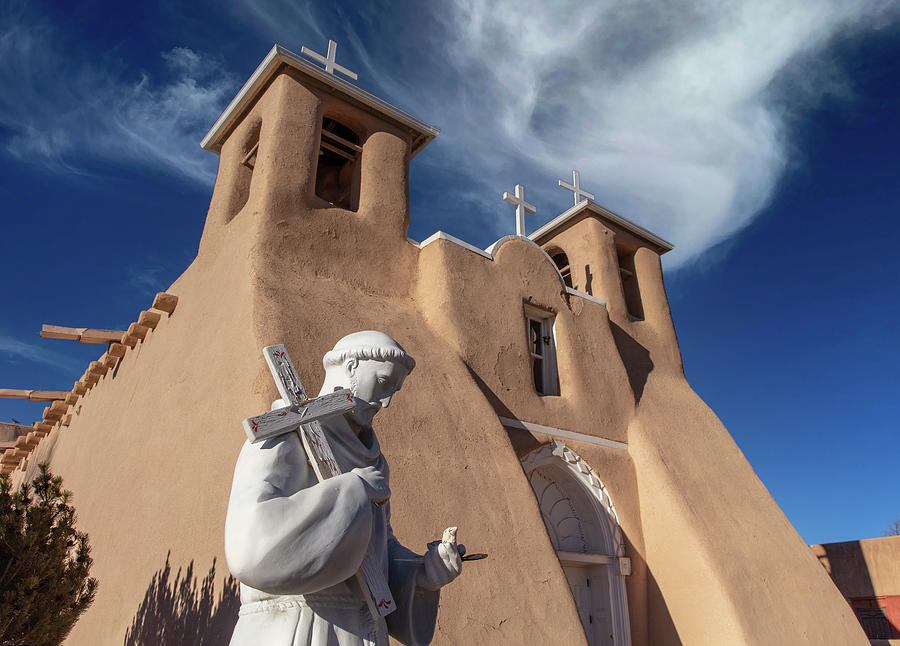 Saint Francis and Taos Church Photograph by Stephen Stookey