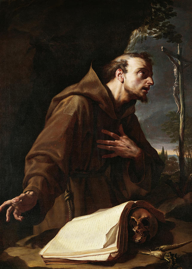Saint Francis in Penitence Painting by Francesco Trevisani - Pixels