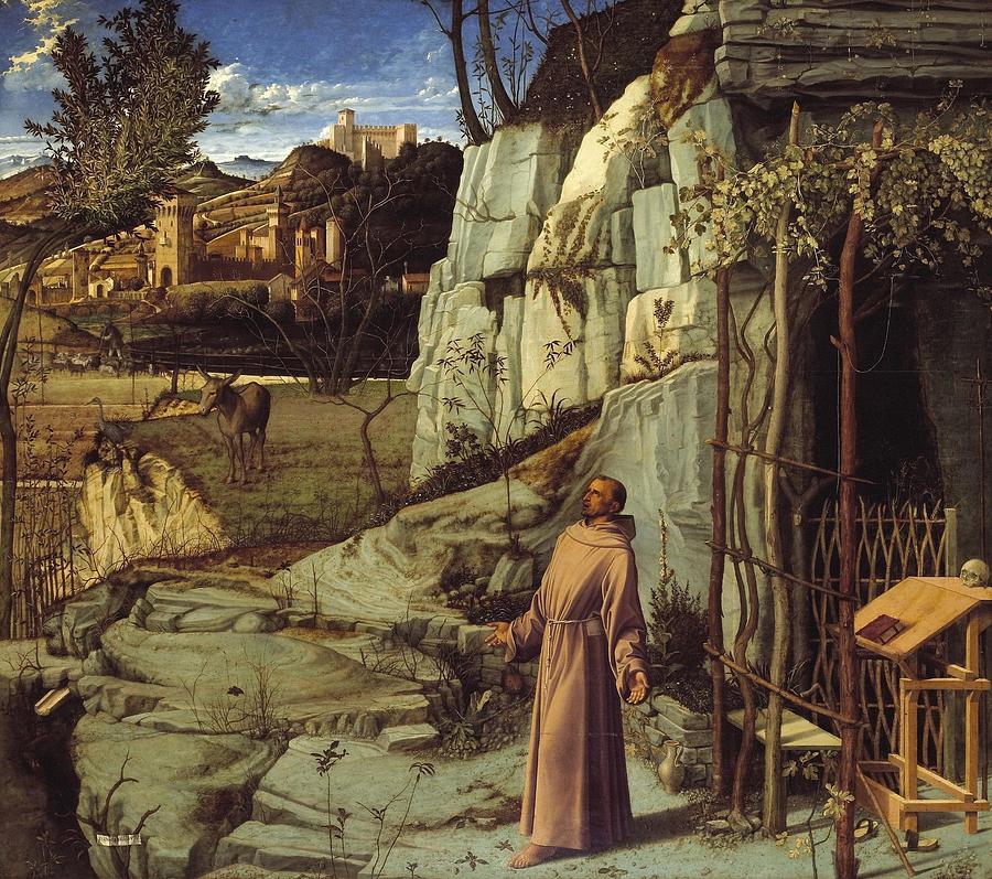 Saint Francis in the Desert Painting by GiovanniBellini | Pixels