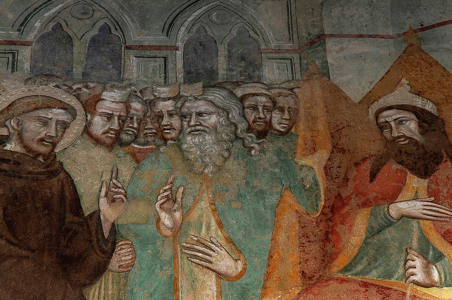 Saint Francis of Assisi meets the Sultan of Egypt in 1219 during the ...