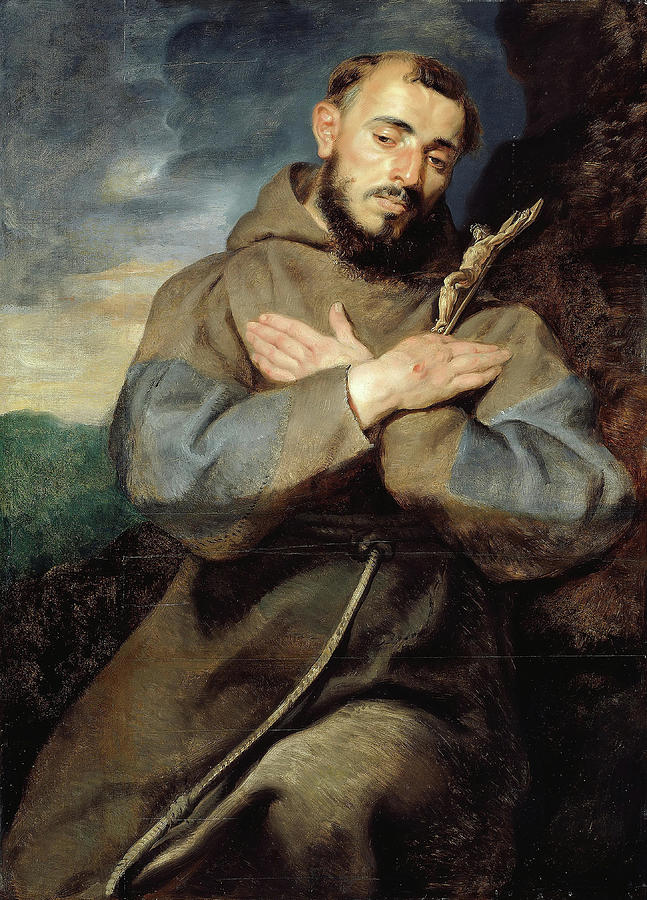 Saint Francis. Peter Paul Rubens, Flemish, 1577-1640. Painting by Peter Paul Rubens