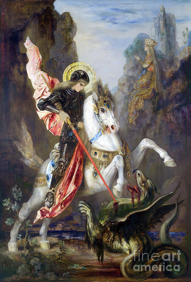 Saint George and the Dragon by Gustave Moreau  Photograph by Carlos Diaz
