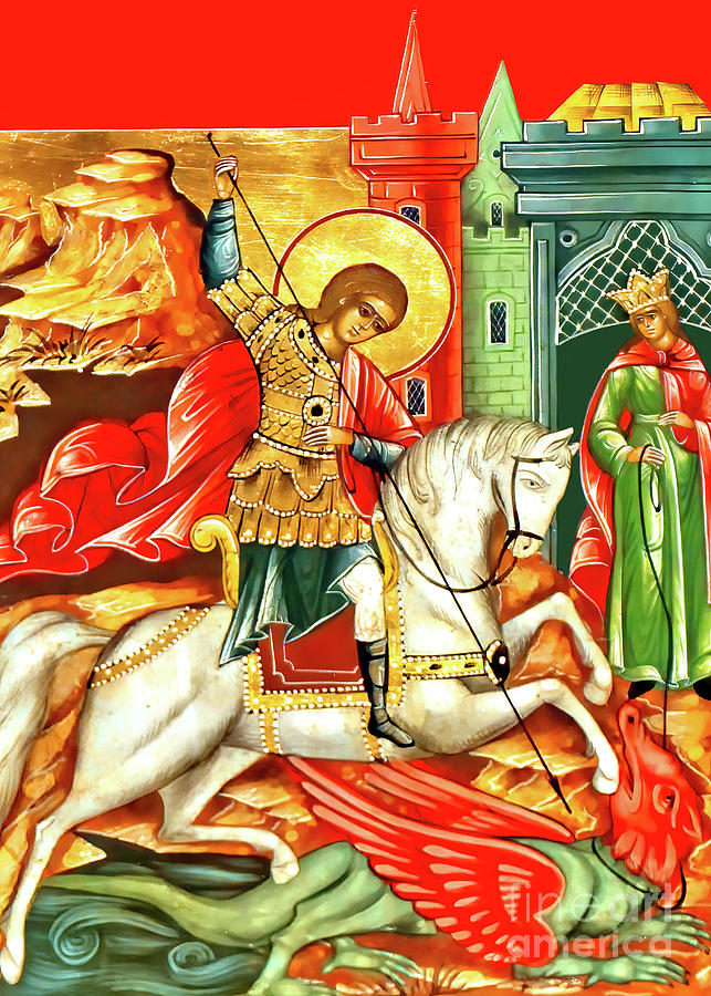Saint George in Red Photograph by Munir Alawi