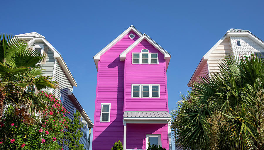 Saint George Island Pink House Florida Photograph by Dan Sproul