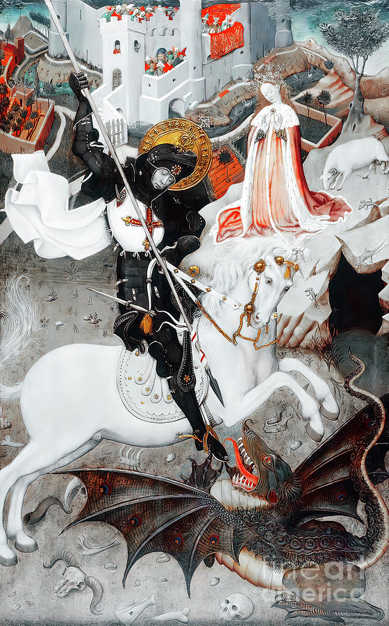 Saint George Killing the Dragon by Bernat Martorell Photograph by Carlos Diaz