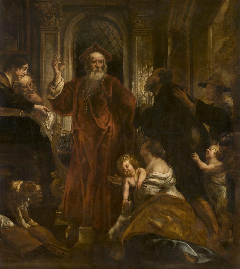 Saint Ivo of Brittany Painting by Jacob Jordaens I | Pixels