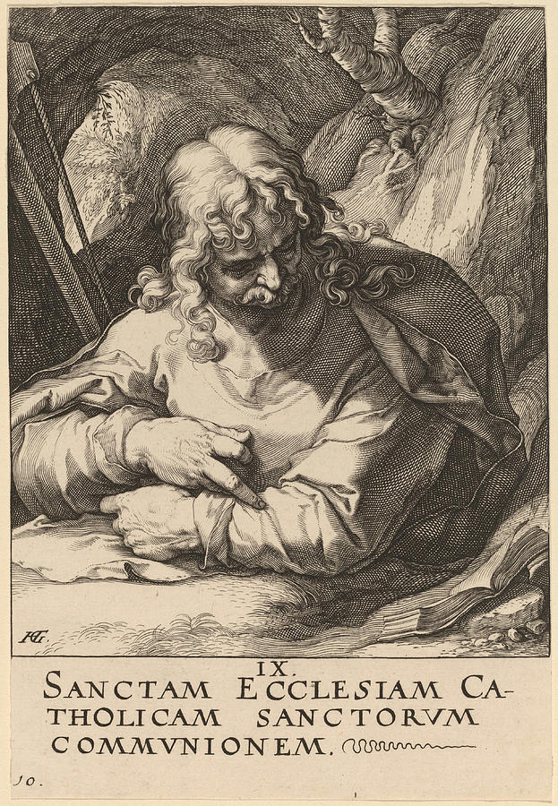 Saint James the Less Drawing by Hendrik Goltzius