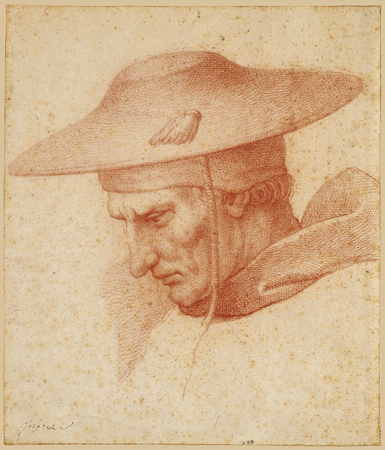 Saint Jerome, after Raphael Drawing by Jean-Auguste-Dominique Ingres