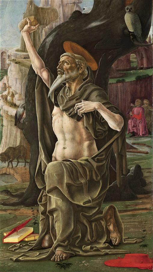 Saint Painting - Saint Jerome  by Cosimo Tura