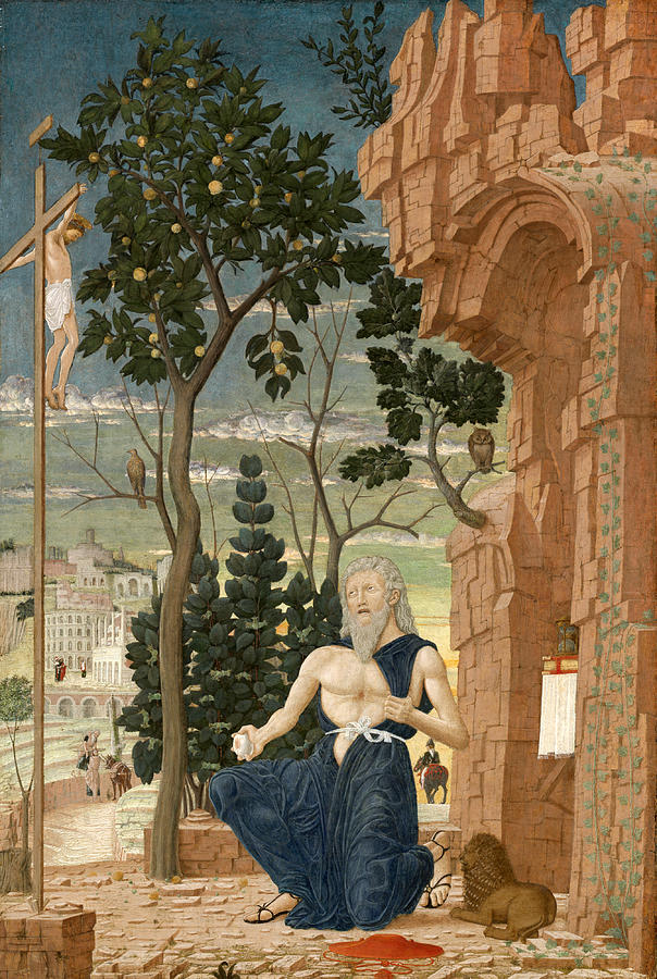 Saint Jerome in the Wilderness Painting by Anonymous