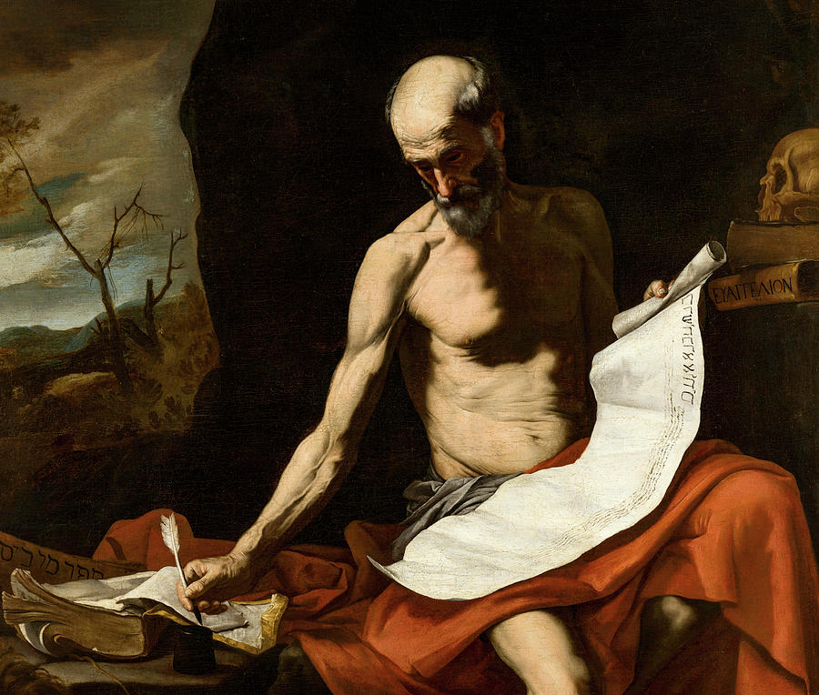 Saint Jerome in the Wilderness Painting by Jose de Ribera - Pixels