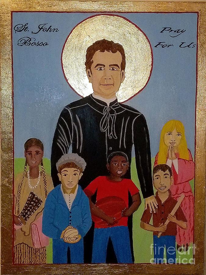 Saint John Bosco Painting by Sherrie Winstead
