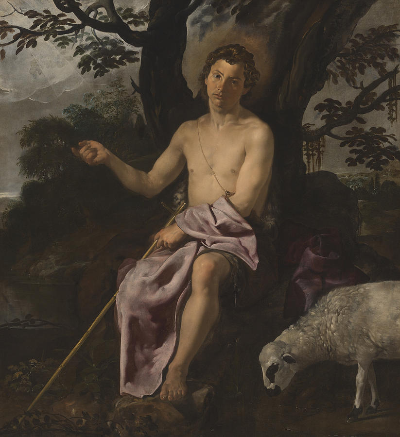 Saint John the Baptist in the Wilderness Painting by Diego Velazquez