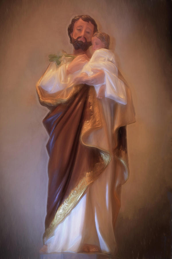 Saint Joseph Holding Baby Jesus Photograph by Donna Kennedy