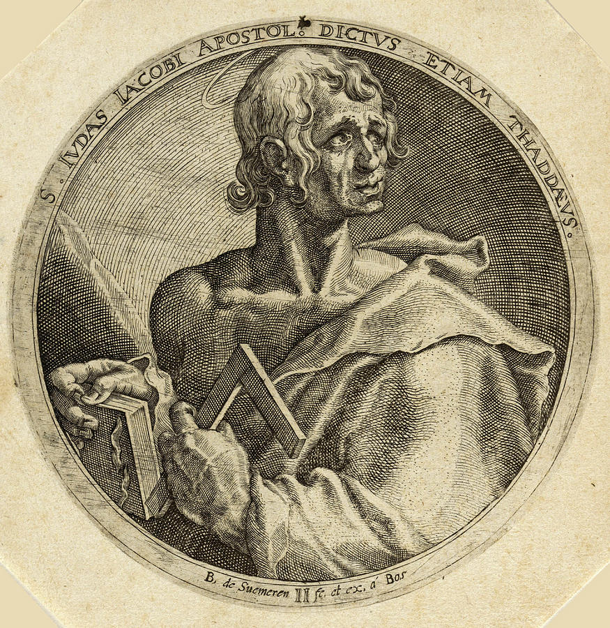 Saint Jude Thaddeus Drawing by Barend van Someren