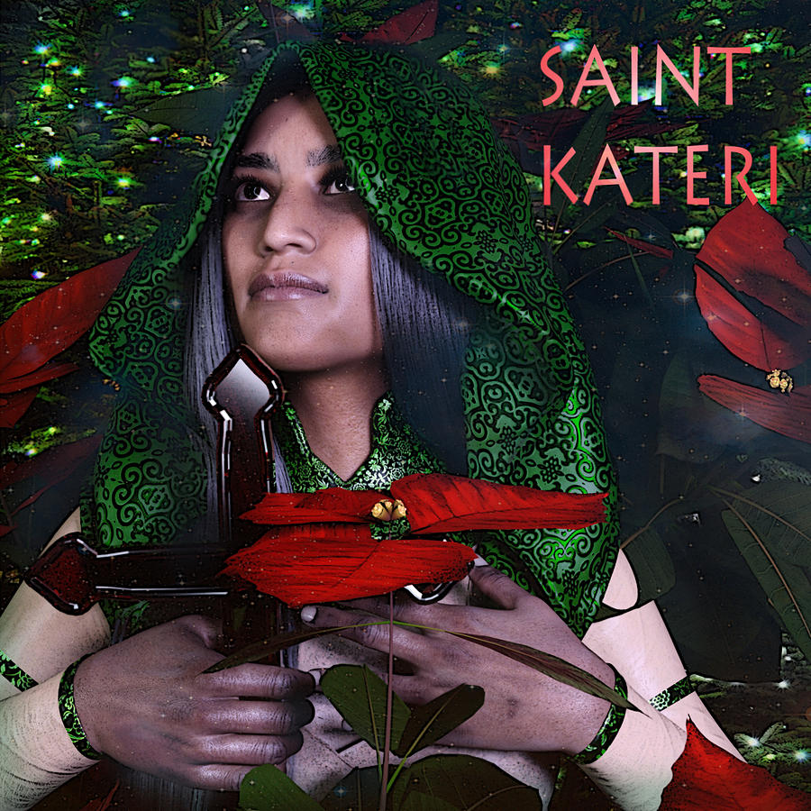 Christmas Digital Art - Saint Kateri Tekackwitha Noel by Suzanne Silvir