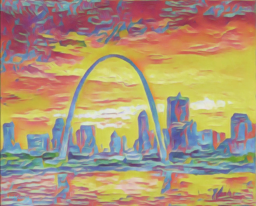 Saint Louis Arch 3 Painting by Irek Szelag