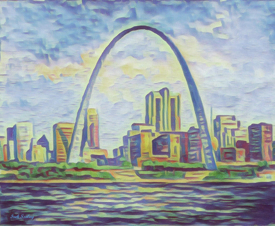 Saint Louis Arch 5 Painting by Irek Szelag