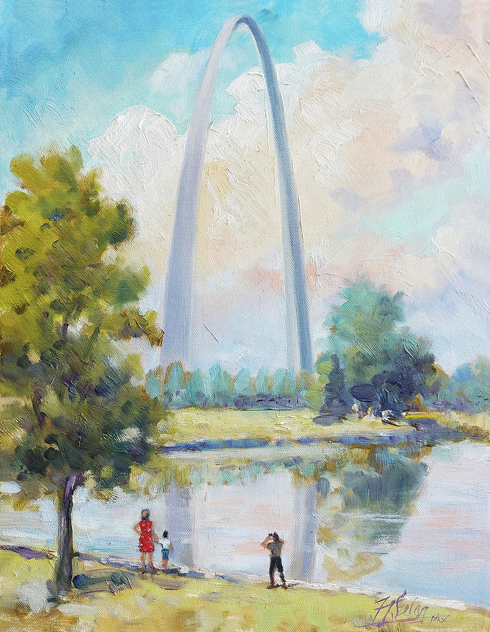 Saint Louis Arch Painting by Irek Szelag