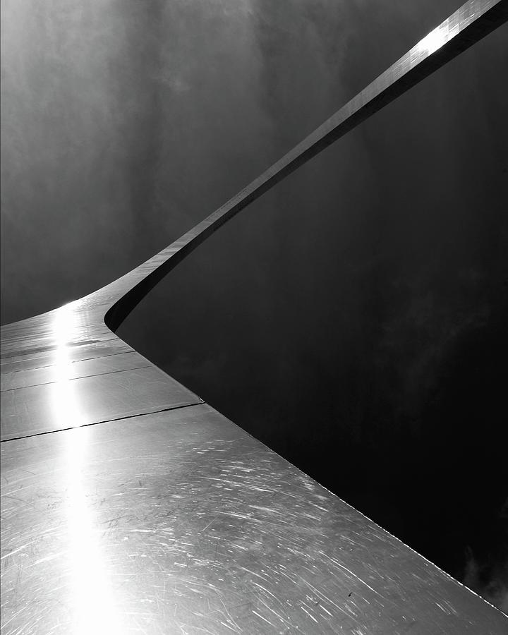Saint Louis Arch Missouri Abstract Black and White Photograph by Bob Pardue