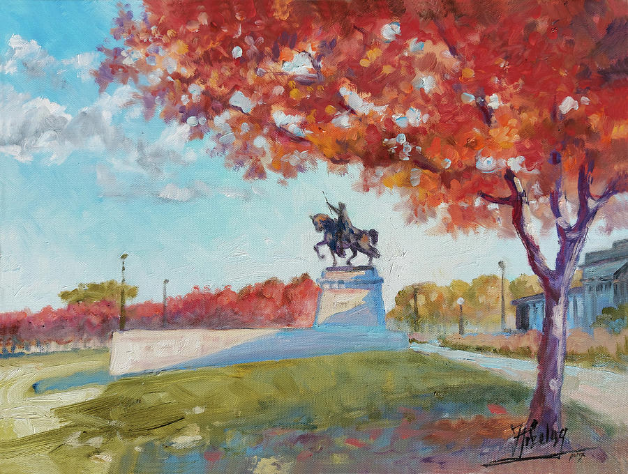 Saint Louis Forest Park, Autumn Painting by Irek Szelag
