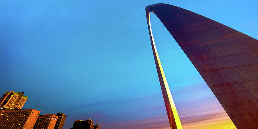 Saint Louis Gateway Arch And Architecture Panorama Photograph