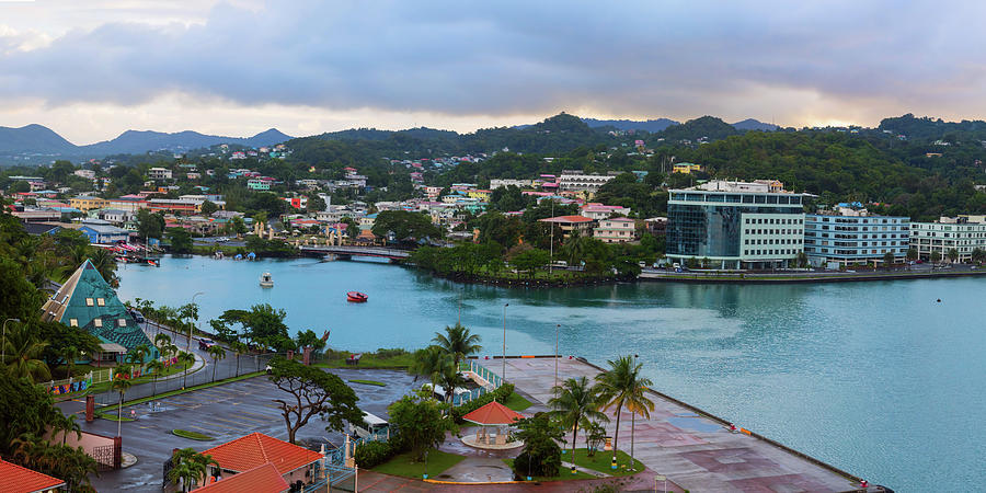 Castries Photograph - Saint Lucia Castries Panorama Part 1 by James BO Insogna