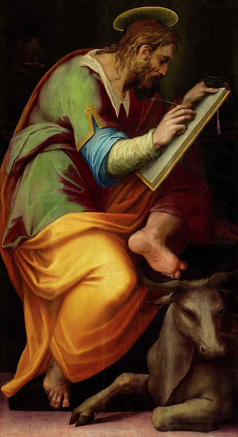 Saint Luke, 1570-1571 Painting by Giorgio Vasari - Pixels