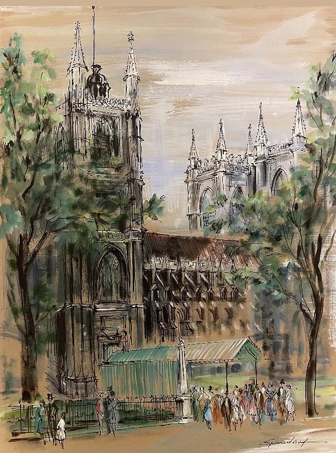 Saint Margaret Cathedral   Painting by Lily Spandorf
