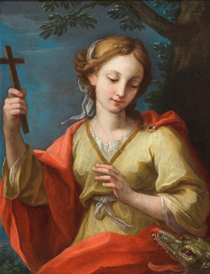 Saint Margaret of Antioch Painting by Giuseppe Bartolomeo Chiari