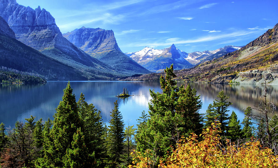 Saint Mary Lake in Glacier National Park Photograph by Carolyn Derstine