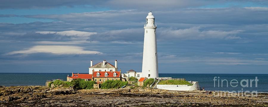 Saint Marys Island, Whitley Bay Panorama Photograph by Martyn Arnold