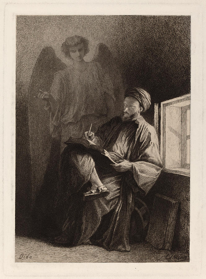 Saint Matthew Drawing by Edmond Hedouin
