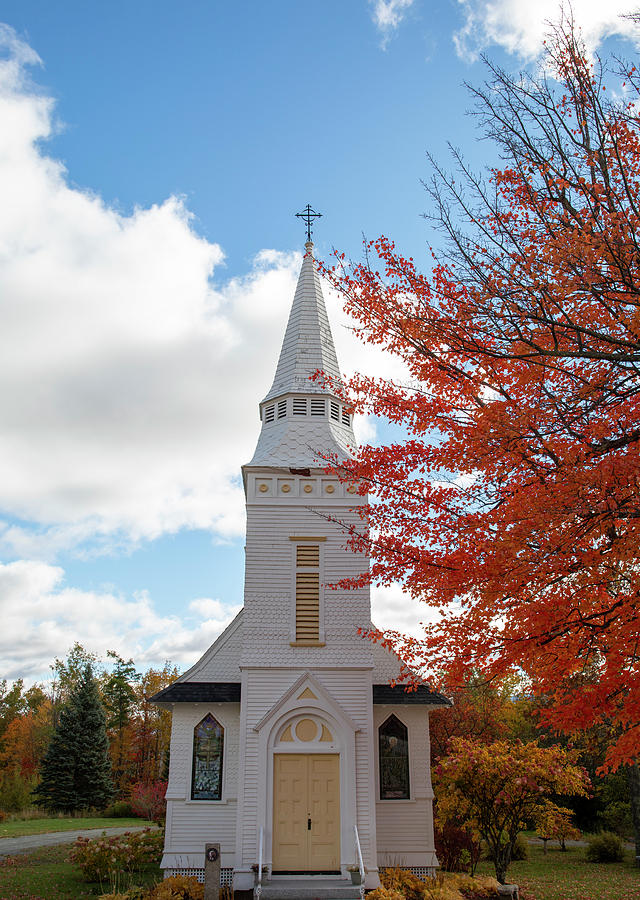 Saint Matthews Church In Fall Photograph by Dan Sproul