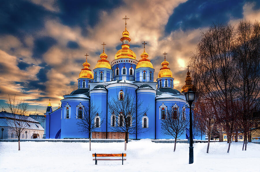 Saint Michaels Golden Domed Monastery in Winter Photograph by John Wright Saint Michaels Golden Domed Monastery in Winter Photograph by John Wright