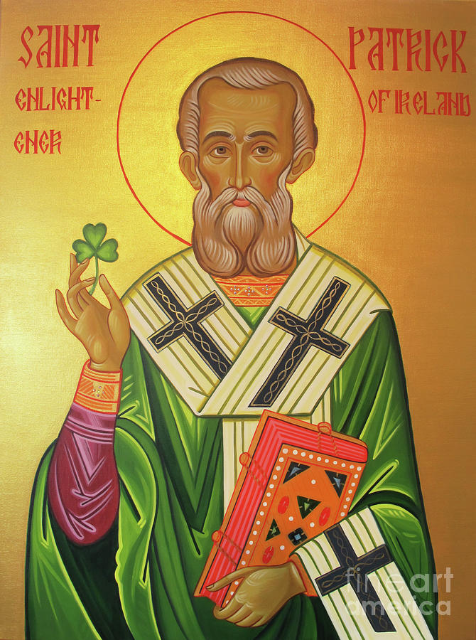 Saint Patrick Enlightener of Ireland Painting by Andreea Bagiu - Pixels