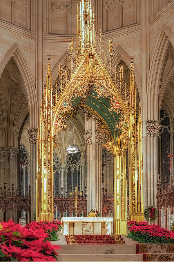Saint Patricks Cathedral Altar Photograph by Susan Candelario