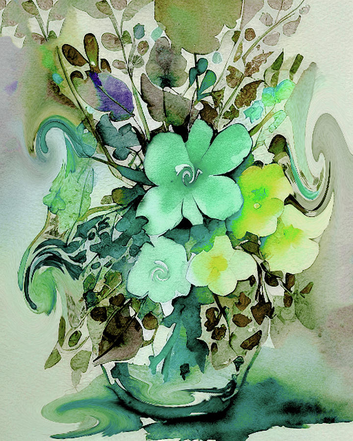 Saint Patricks Day Bouquet Painting by Lisa Kaiser