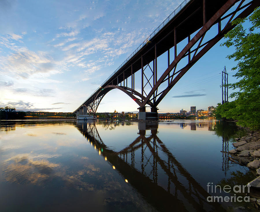 Saint Paul Minnesota Mississippi River Under The High Bridge Photograph