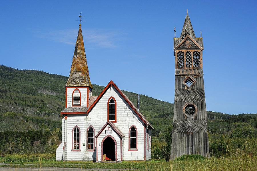 Saint Pauls Anglican Church and Bell Tower  Kitwanga BC 2012 Photograph by Mary Lee Dereske
