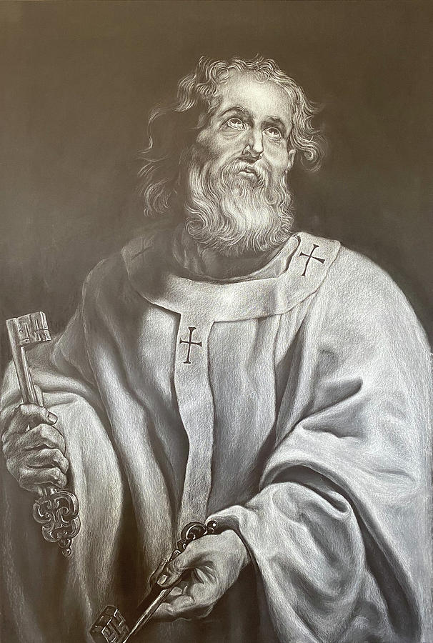 Saint Peter Drawing by Ust Art Fine Art America