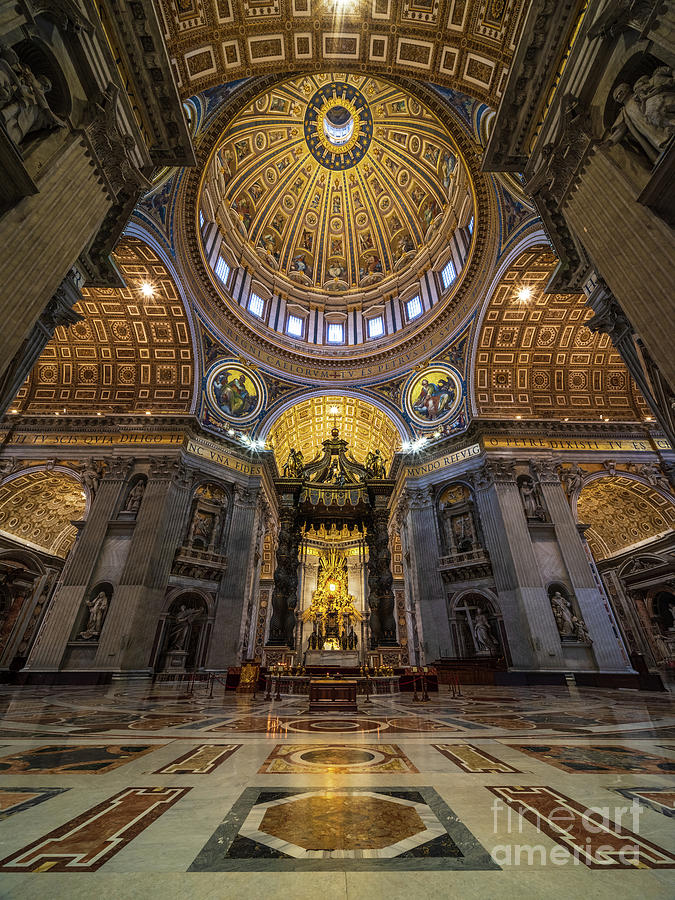 Saint Peters Basilica Dome The Vatican Photograph by Mike Reid