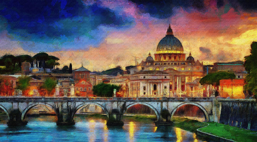 Saint Peters Basilica Digital Art by Jerzy Czyz