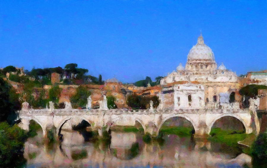 Saint Peters Basilica, Rome Digital Art by Jerzy Czyz