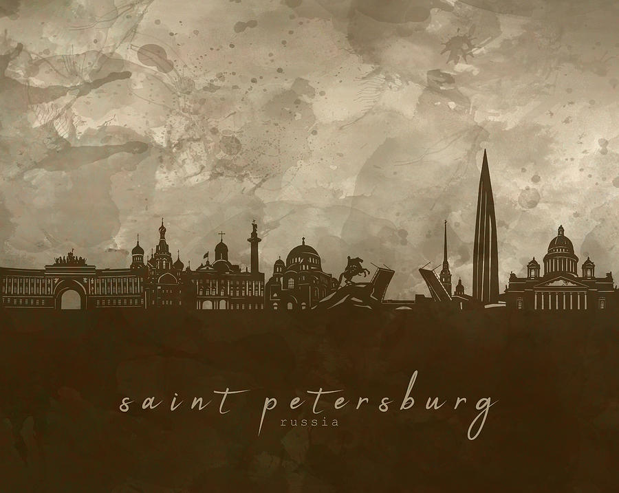 Saint Petersburg Skyline Panorama 4 Digital Art