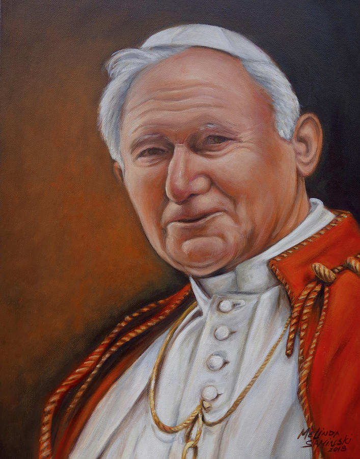 Saint Pope John Paul II Painting by Melinda Saminski