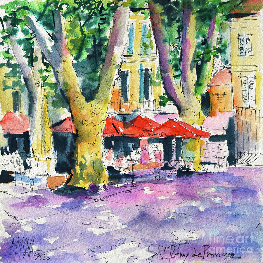 SAINT REMY DE PROVENCE FRANCE watercolor painting Mona Edulesco